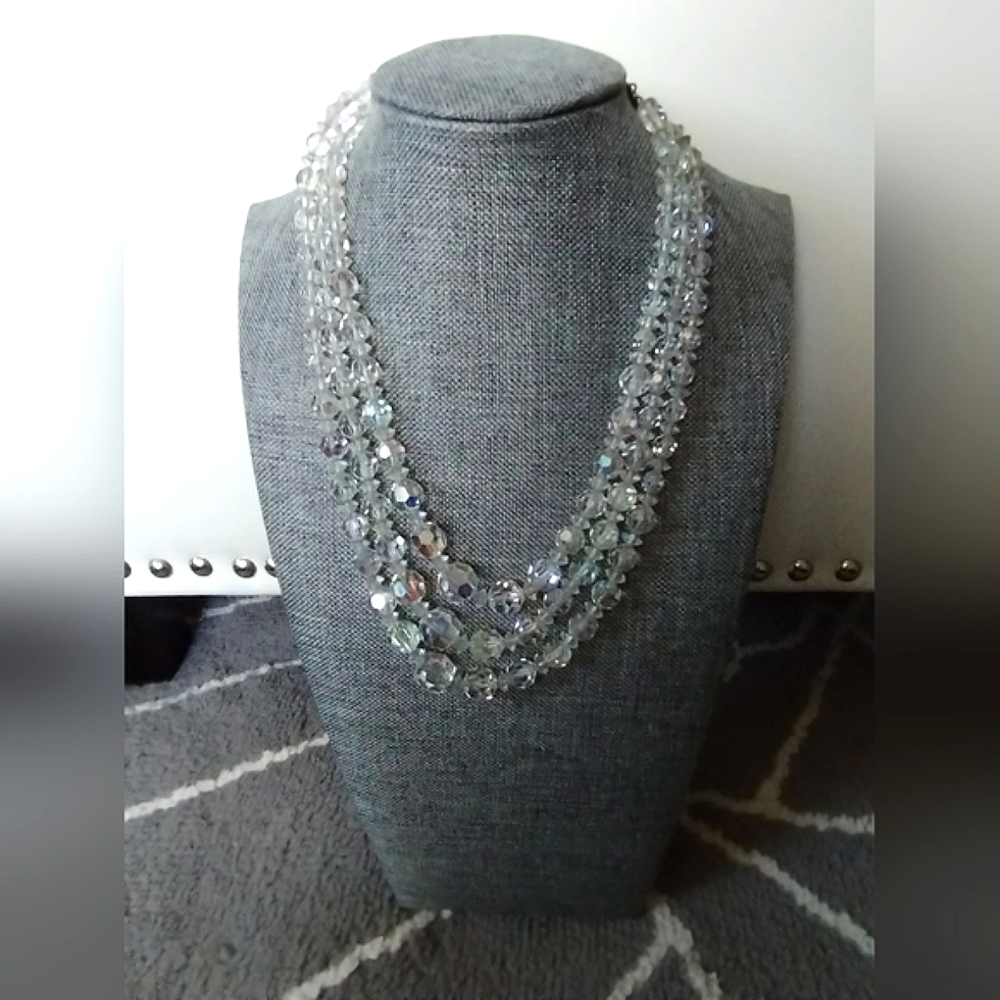 Vintage, Austrian Crystal, Tiered, Choker Necklace - Picture 14 of 16